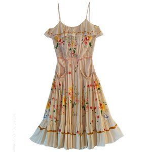 Roberto Cavalli Silk Ruffled Spagetti Straps Dress
